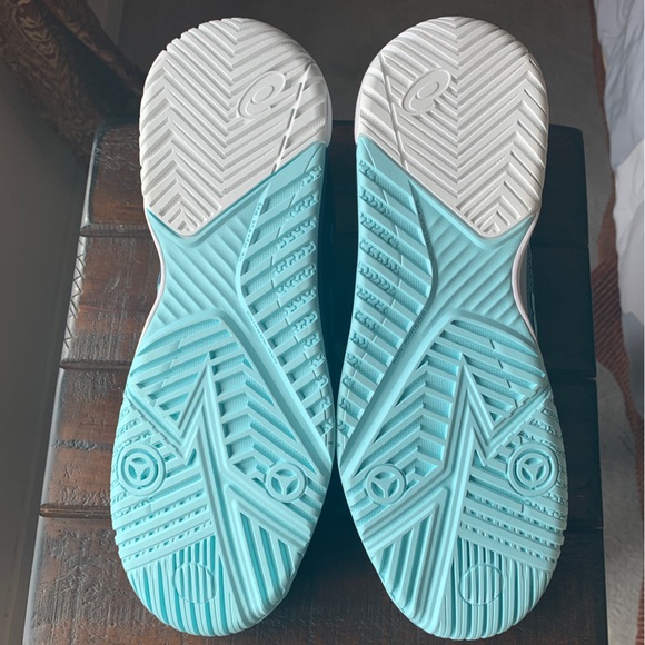 (K214) ASICS Dynawall Women’s Sz 9.5 Navy Blue, Teal, Gray & White Sneaker - Picture 7 of 8